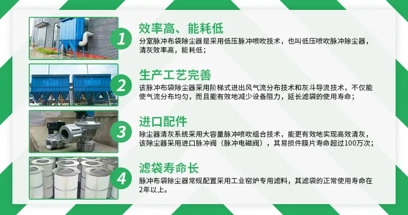 单机脉冲滤筒除尘器-性能特点